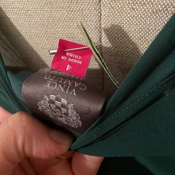 Vince Camuto Souffle Chiffon Ruffle Sleeve Shift Dress - Picture 9 of 11